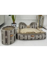 Exclusive bed for dog or cat Grazia Butterfly Beige