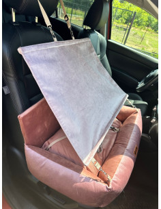 Stylish Car Seat With Sun Visor For Dog Or Cat Joy Rose